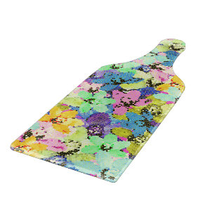 Planche À Découper Orchidées En Verre Tiré,
