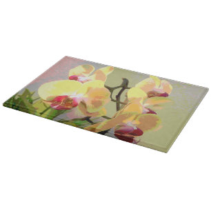 Planche À Découper Orchidées jaunes au soleil de l'après-midi