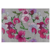 Planche À Découper Orchidées roses en fleur (Devant)