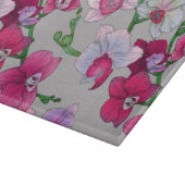 Planche À Découper Orchidées roses en fleur (Coin)