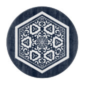 Planche À Découper Oriental Bleu Blanc Ottoman Tracery Art (Devant)