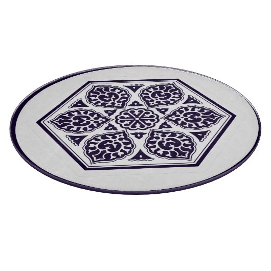 Planche À Découper Oriental bleu turc Rosette Art géométrique (Coin)