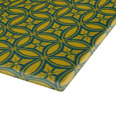 Planche À Découper Oriental Green Mustard Japon Rosette Circle Répéti (Coin)