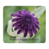 Planche À Découper Oriental Poppy Seed Head Floral (Devant)