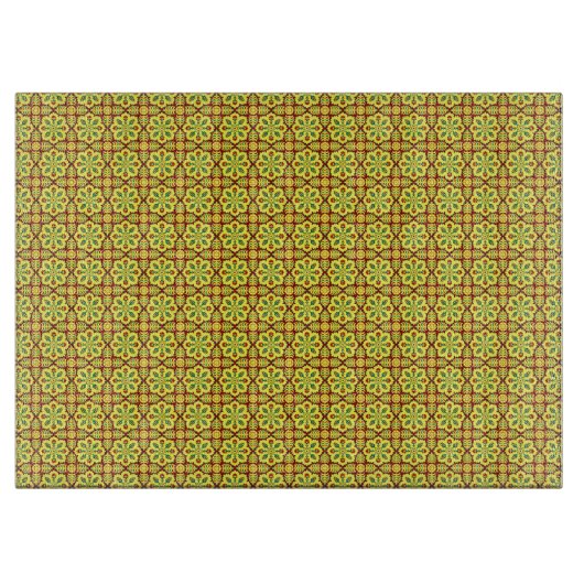 Planche À Découper Oriental Vert Blanc Ottoman Vin Turc Motif (Devant)