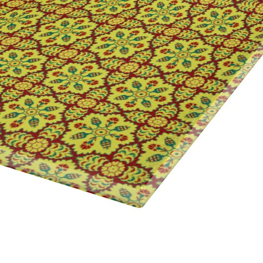 Planche À Découper Oriental Vert Blanc Ottoman Vin Turc Motif (Coin)