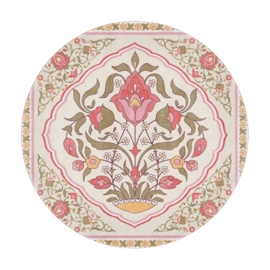 Planche À Découper Ornate Oriental : Floral Design Stylish. (Devant)