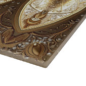 Planche à découper ornée dorée (Coin)