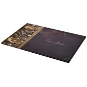 Planche à découper ornement floral doré (Coin)