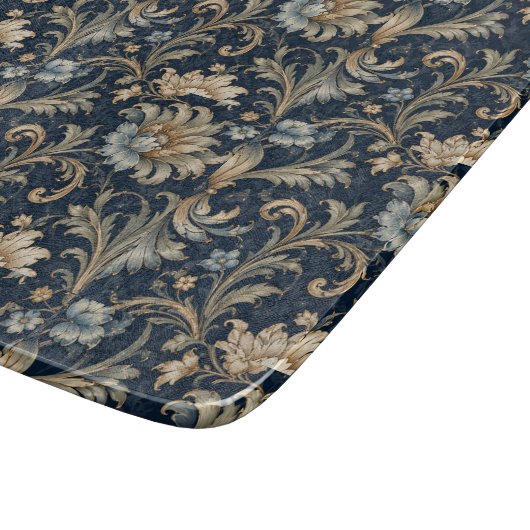 Planche À Découper Ornementation florale de luxe décorative (Coin)