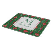 Planche À Découper Ornements de Noël festifs Monogramme (Coin)