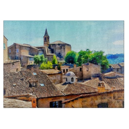 Planche À Découper Orvieto Italie Hillside (Devant)