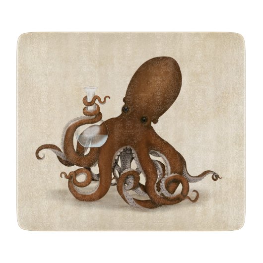 Planche À Découper Otopus Holding Chimie Flacon Marine Science (Devant)