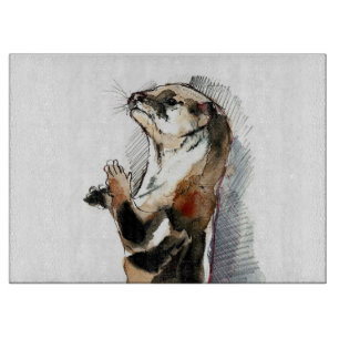 Planche À Découper Otter de dessin artistique Cadeaux de loutre mou