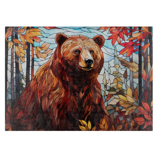 Planche À Découper Ours en vitrail (Devant)