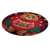 Planche À Découper Ours mignon en pull de Noël (Coin)