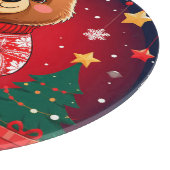 Planche À Découper Ours mignon en pull de Noël (Coin)