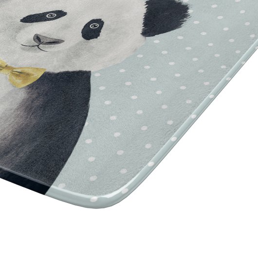 Planche À Découper Ours panda d'aquarelle (Coin)