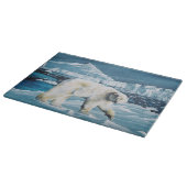 Planche À Découper Ours polaire arctique bleu (Coin)