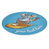 Planche À Découper Ours polaire cool surf avec cocktail Dessin (Coin)