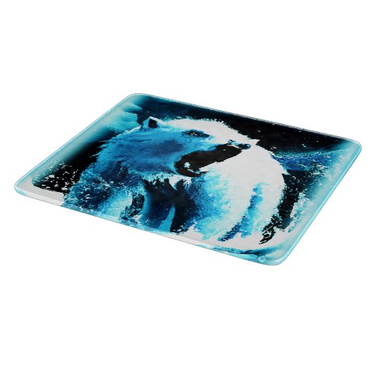 Planche À Découper "Ours Polaire En Colère" Belle Peinture. Commandez (Coin)