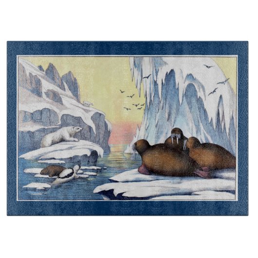 Planche À Découper Ours Polaires, Walrus Et Phoques (Devant)