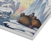 Planche À Découper Ours Polaires, Walrus Et Phoques (Coin)
