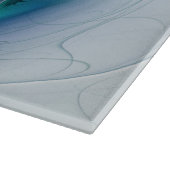 Planche À Découper Ovations debout, fractale abstraite bleu turquoise (Coin)
