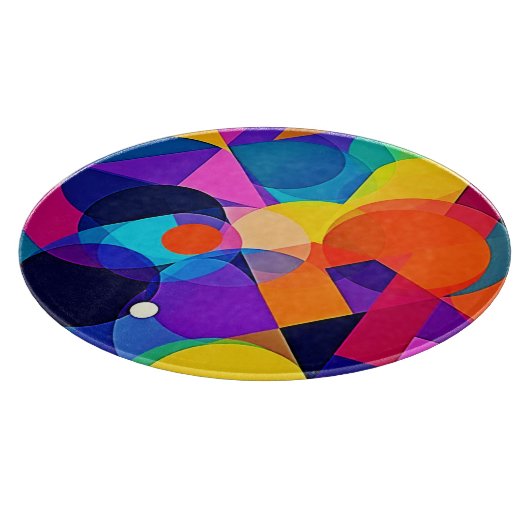 Planche À Découper Overlapping Hues: Abstract Fusion (Coin)