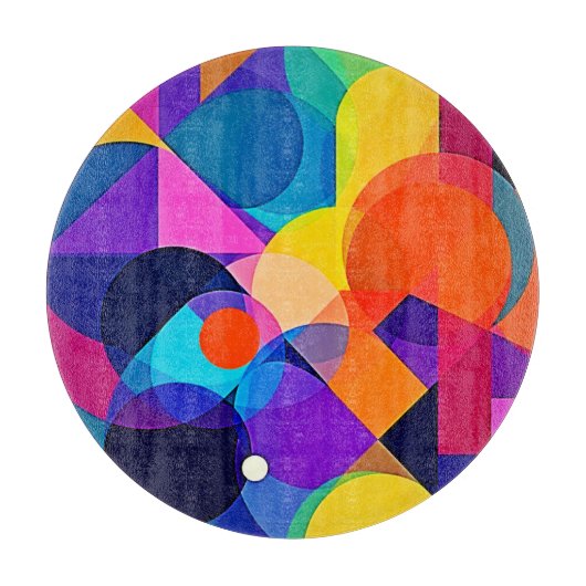 Planche À Découper Overlapping Hues: Abstract Fusion (Devant)