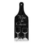 Planche À Découper Paddle Monochrome Vin & Fromage (Devant)