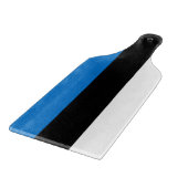 Planche À Découper Pagaie à découper en verre avec drapeau d'Estonie (Coin)