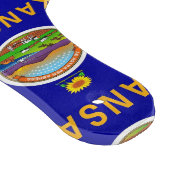 Planche À Découper Pagaie à découper en verre avec drapeau du Kansas (Coin)