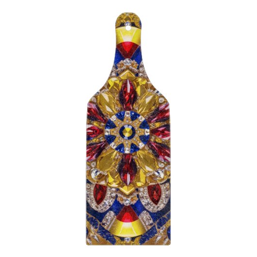 Planche À Découper Pagaie à découper en verre Colombie Couleurs (Devant)