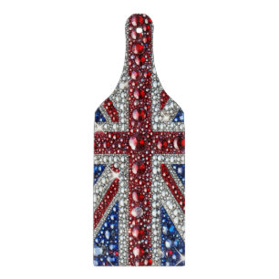 Planche À Découper Pagaie à découper en verre Couleurs britanniques