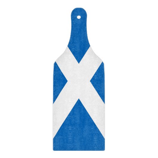 Planche À Découper Pagaie à découper en verre - drapeau écossais (Devant)