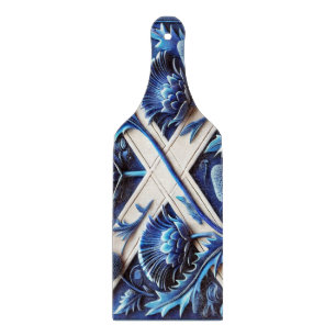 Planche À Découper Pagaie à découper en verre Scottish Thistles