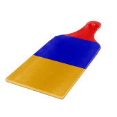 Planche À Découper Pagaie en verre avec drapeau d'Arménie (Coin)