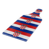 Planche À Découper Pagaie en verre avec drapeau de Croatie (Coin)