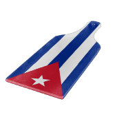 Planche À Découper Pagaie en verre avec drapeau de Cuba (Coin)