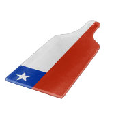 Planche À Découper Pagaie en verre avec drapeau du Chili (Coin)