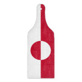 Planche À Découper Pagaie en verre avec drapeau du Groenland (Devant)