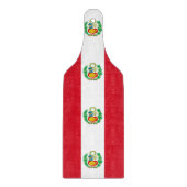 Planche À Découper Pagaie en verre avec drapeau du Pérou (Devant)