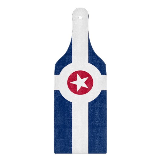 Planche À Découper Pagaie en verre avec drapeau Indianapolis (Devant)
