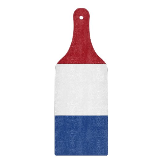 Planche À Découper Pagaie en verre avec drapeau Pays-Bas (Devant)
