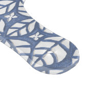 Planche À Découper Pagaie en verre bleu et blanc (Coin)