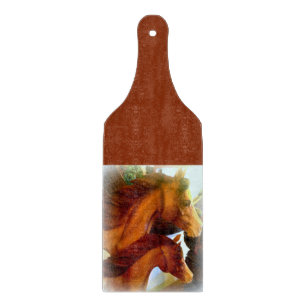 Planche À Découper pagaie en verre de jument et de poney