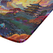 Planche À Découper Pagode et paysage coloré (Coin)