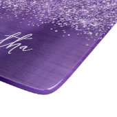 Planche À Découper Paillettes Améthyste Glam Nom (Coin)