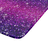 Planche À Découper Paillettes Étincelles Texture Violet Rose (Coin)